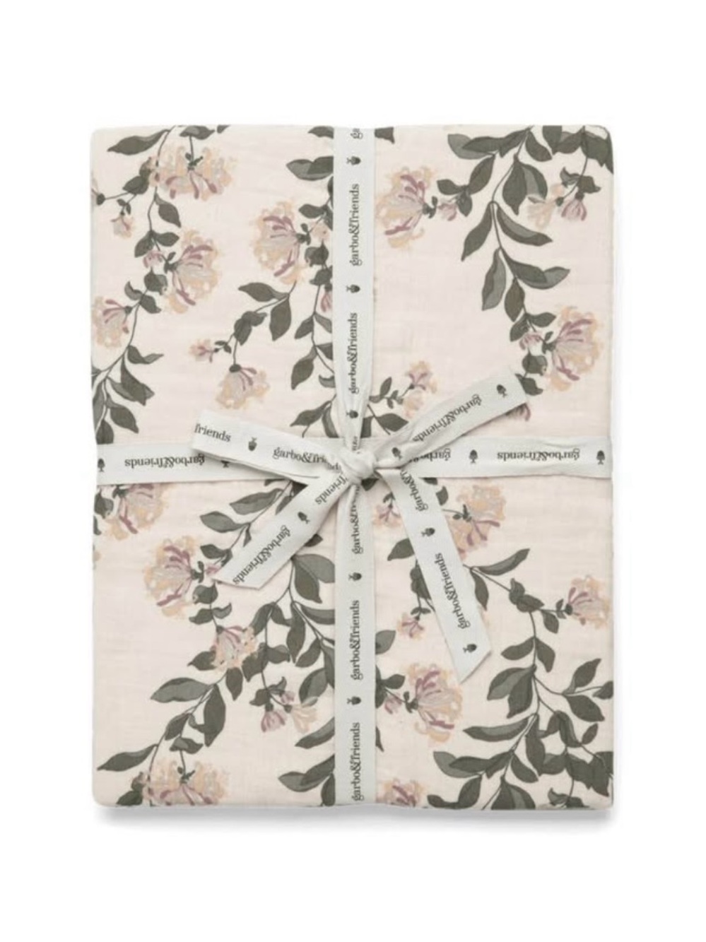 Garbo and Friends Honeysuckle Muslin Crib Sheet